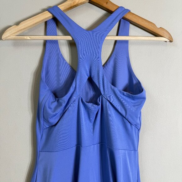 Girlfriend Collective Alpine Lola V-Neck Mini Dress Women's Small Blue Tennis - Picture 8 of 12